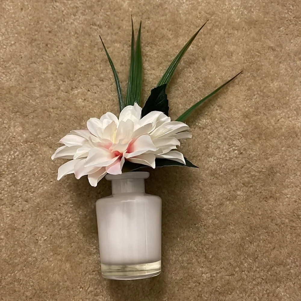 Faux Plant Size 4.75x2.5 Color White Green Pink
